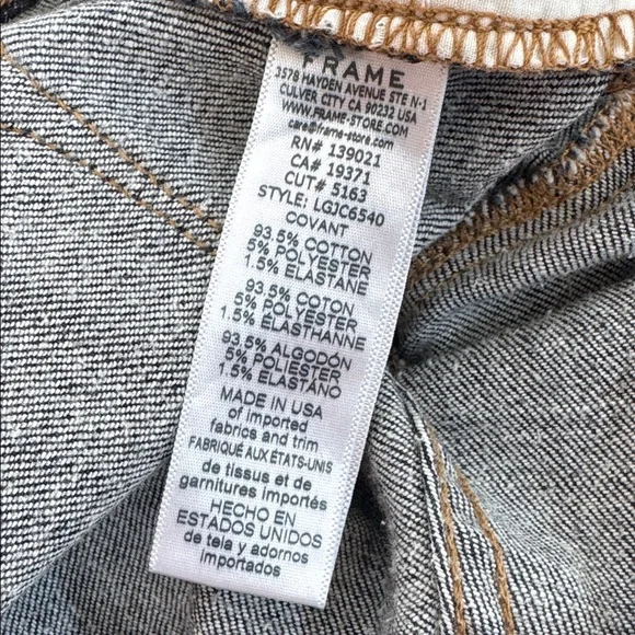 Frame Le Garcon Crop Relaxed Straight-Leg Jeans in Covant Size 29 - Picture 12 of 12